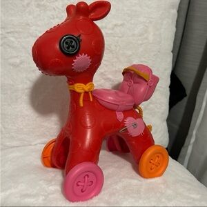 Lalaloopsy Red & Pink Rolling Horse Cowgirl/Prairie & Toy Ride on Pony Giraffe